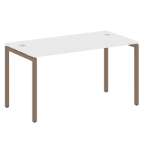 Metal System Quattro Стол офисный на П-образном м/к 40БП.СП-3 Вяз/Мокко металл 1400×720×750 Metal System Quattro Стол офисный на П-образном м/к 40БП.СП-3 Вяз/Мокко металл 1400×720×750