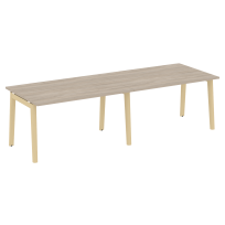 Onix Wood Стол переговорный (2 столешницы) OW.PRG-2.3 Белый бриллиант/Дуб светлый/Белый металл 2760*980*750 Onix Wood Стол переговорный (2 столешницы) OW.PRG-2.3 Белый бриллиант/Дуб светлый/Белый металл 2760*980*750