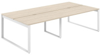 Стол-бенч с вырезом Allegro / 2800×1438×750 / Профиль О-образный: 70×20 Белый / Столешница: Белый / AG.145.WH.V.72.WH Стол-бенч с вырезом Allegro / 2800×1438×750 / Профиль О-образный: 70×20 Белый / Столешница: Белый / AG.145.WH.V.72.WH