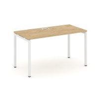 Стол офисный Style Project SN-6P.SP-002 / Дуб Табак – Металл Белый / 1180×600×750 Стол офисный Style Project SN-6P.SP-002 / Дуб Табак – Металл Белый / 1180×600×750