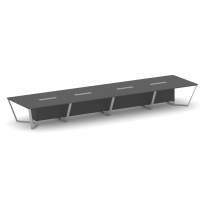 Стол для переговоров прямоугольный Steel Meet KD-PR.B.SP-20 / Тиквуд Светлый – Металл Серый / 6400×1600×750 Стол для переговоров прямоугольный Steel Meet KD-PR.B.SP-20 / Тиквуд Светлый – Металл Серый / 6400×1600×750