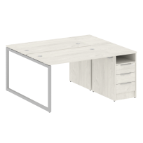 Metal System Quattro Р. ст. с тумбой на О-образном м/к 40БО.РС-СТП-2.2 Акация/Антрацит металл 1612*1475*750 Metal System Quattro Р. ст. с тумбой на О-образном м/к 40БО.РС-СТП-2.2 Акация/Антрацит металл 1612*1475*750