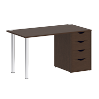 Home Office Стол офисный VR.SP-3-138.4 Серый/Хром опоры 1380×720×750