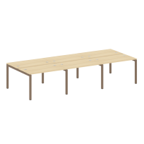 Metal System Quattro Р. ст. на 6 раб. места на П-образном м/к 50БП.СМ-6.2 Акация/Антрацит металл 3600*1475*750 Metal System Quattro Р. ст. на 6 раб. места на П-образном м/к 50БП.СМ-6.2 Акация/Антрацит металл 3600*1475*750