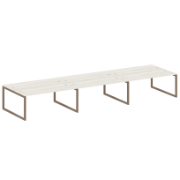 Metal System Quattro Р. ст. на 6 раб. места на О-образном м/к 50БО.СМ-6.5 Акация/Антрацит металл 5400*1475*750 Metal System Quattro Р. ст. на 6 раб. места на О-образном м/к 50БО.СМ-6.5 Акация/Антрацит металл 5400*1475*750