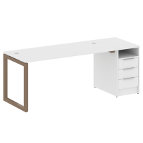 Metal System Quattro Р. ст. с тумбой на О-образном м/к 50БО.РС-СТП-1.4 Акация/Антрацит металл 2012*720*750 Metal System Quattro Р. ст. с тумбой на О-образном м/к 50БО.РС-СТП-1.4 Акация/Антрацит металл 2012*720*750