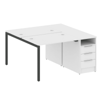 Metal System Quattro Р. ст. с тумбой на П-образном м/к 40БП.РС-СТП-2.1 Акация/Антрацит металл 1412*1475*750 Metal System Quattro Р. ст. с тумбой на П-образном м/к 40БП.РС-СТП-2.1 Акация/Антрацит металл 1412*1475*750