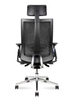 Кресло для руководителя NORDEN Vogue aluminium / черный пластик / черная сетка / черная ткань / аллюминевая база Кресло для руководителя NORDEN Vogue aluminium / черный пластик / черная сетка / черная ткань / аллюминевая база