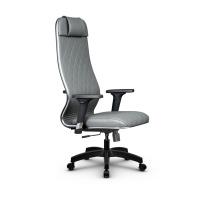 Кресло для руководителя Метта L 1m 40M/2D_17831_Кожа перфорированная NewLeather – Черный