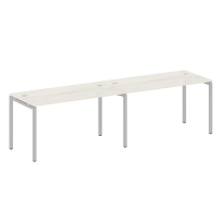 Metal System Quattro Р. ст. на 2 раб. места на П-образном м/к 40БП.СМ-2.3 Акация/Антрацит металл 2800*720*750 Metal System Quattro Р. ст. на 2 раб. места на П-образном м/к 40БП.СМ-2.3 Акация/Антрацит металл 2800*720*750
