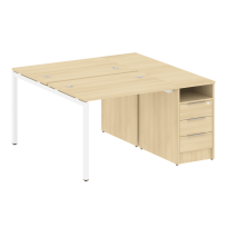 Metal System Quattro Р. ст. с тумбой на П-образном м/к 40БП.РС-СТП-2.1 Акация/Антрацит металл 1412*1475*750 Metal System Quattro Р. ст. с тумбой на П-образном м/к 40БП.РС-СТП-2.1 Акация/Антрацит металл 1412*1475*750
