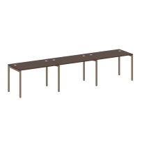 Metal System Quattro Р. ст. на 3 раб. места на П-образном м/к 40БП.СМ-3.2 Акация/Антрацит металл 3600*720*750 Metal System Quattro Р. ст. на 3 раб. места на П-образном м/к 40БП.СМ-3.2 Акация/Антрацит металл 3600*720*750