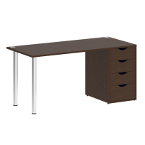Home Office Стол офисный VR.SP-3-158.4 Серый/Хром опоры 1580×720×750