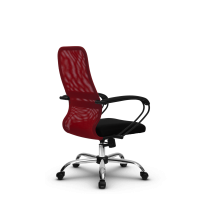 Кресло офисное Metta  SU-CP-8 (SU-СК130-8) CH / Красный – Красный