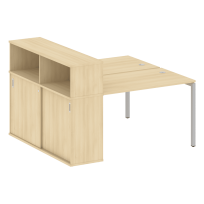 Metal System Quattro Р. ст. с шкафом-купе на П-образном м/к 40БП.РС-СШК-2.2 Т Акация/Антрацит металл 1610*1475*1098 Metal System Quattro Р. ст. с шкафом-купе на П-образном м/к 40БП.РС-СШК-2.2 Т Акация/Антрацит металл 1610*1475*1098