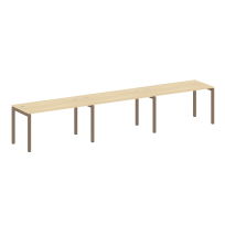 Metal System Quattro Р. ст. на 3 раб. места на П-образном м/к 50БП.СМ-3.3 Акация/Антрацит металл 4200*720*750 Metal System Quattro Р. ст. на 3 раб. места на П-образном м/к 50БП.СМ-3.3 Акация/Антрацит металл 4200*720*750