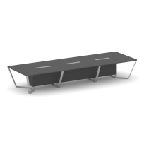 Стол для переговоров прямоугольный Steel Meet KD-PR.B.SP-16 / Тиквуд Светлый – Металл Серый / 4800×1600×750 Стол для переговоров прямоугольный Steel Meet KD-PR.B.SP-16 / Тиквуд Светлый – Металл Серый / 4800×1600×750