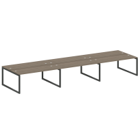 Metal System Quattro Р. ст. на 6 раб. места на О-образном м/к 50БО.СМ-6.5 Акация/Антрацит металл 5400*1475*750 Metal System Quattro Р. ст. на 6 раб. места на О-образном м/к 50БО.СМ-6.5 Акация/Антрацит металл 5400*1475*750