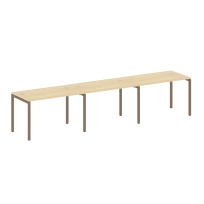 Metal System Quattro Р. ст. на 3 раб. места на П-образном м/к 40БП.СМ-3.2 Акация/Антрацит металл 3600*720*750 Metal System Quattro Р. ст. на 3 раб. места на П-образном м/к 40БП.СМ-3.2 Акация/Антрацит металл 3600*720*750