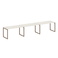 Metal System Quattro Р. ст. на 3 раб. места на О-образном м/к 40БО.СМ-3.3 Акация/Антрацит металл 4200*720*750 Metal System Quattro Р. ст. на 3 раб. места на О-образном м/к 40БО.СМ-3.3 Акация/Антрацит металл 4200*720*750