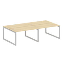 Metal System Quattro Р. ст. на 4 раб. места на О-образном м/к 50БО.СМ-4.3 Акация/Антрацит металл 2800*1475*750