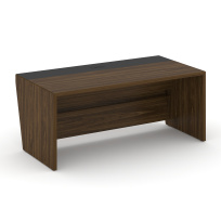 Corner Стол руководителя прямой без тумбы COR.SR-18 Орех лоренцо/Графит 1800×900×750