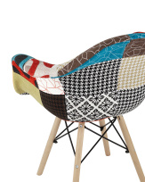 Кресло Eames DSW пэчворк черно-белое Кресло Eames DSW пэчворк черно-белое