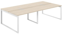 Стол-бенч с лючком Allegro / 2800×1238×750 / Профиль О-образный: 70×20 Белый / Столешница: Белый / AG.142.WH.L.72.WH Стол-бенч с лючком Allegro / 2800×1238×750 / Профиль О-образный: 70×20 Белый / Столешница: Белый / AG.142.WH.L.72.WH