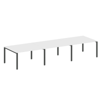 Metal System Перег. стол (3 столешницы) на П-оразном м/к БП.ПРГ-3.3 Акация/Антрацит металл 4200*1235*750