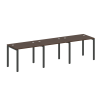 Metal System Р. ст. на 3 раб. места на П-образном м/к БП.СМ-3.1 Акация/Антрацит металл 3000*720*750