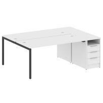 Metal System Quattro Р. ст. с тумбой на П-образном м/к 40БП.РС-СТП-2.4 Акация/Антрацит металл 2012*1475*750 Metal System Quattro Р. ст. с тумбой на П-образном м/к 40БП.РС-СТП-2.4 Акация/Антрацит металл 2012*1475*750