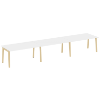 Onix Wood Стол переговорный (3 столешницы) OW.PRG-3.4 Белый бриллиант/Дуб светлый/Белый металл 4740*980*750 Onix Wood Стол переговорный (3 столешницы) OW.PRG-3.4 Белый бриллиант/Дуб светлый/Белый металл 4740*980*750