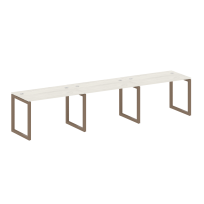 Metal System Quattro Р. ст. на 3 раб. места на О-образном м/к 50БО.СМ-3.2 Акация/Антрацит металл 3600*720*750 Metal System Quattro Р. ст. на 3 раб. места на О-образном м/к 50БО.СМ-3.2 Акация/Антрацит металл 3600*720*750