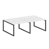 Metal System Quattro Р. ст. на 4 раб. места на О-образном м/к 50БО.СМ-4.2 Акация/Антрацит металл 2400*1475*750