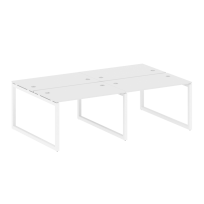 Metal System Quattro Р. ст. на 4 раб. места на О-образном м/к 50БО.СМ-4.2 Акация/Антрацит металл 2400*1475*750