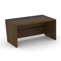 Corner Стол руководителя прямой без тумбы COR.SR-16 Орех лоренцо/Графит 1600×900×750