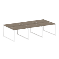 Metal System Quattro Р. ст. на 6 раб. места на О-образном м/к 40БО.СМ-6.1 Акация/Антрацит металл 3000*1475*750 Metal System Quattro Р. ст. на 6 раб. места на О-образном м/к 40БО.СМ-6.1 Акация/Антрацит металл 3000*1475*750