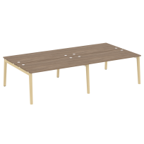 Onix Wood Рабочая станция OW.D.RS-4.4.8 Белый бриллиант/Дуб светлый/Белый металл 3160*1635*750