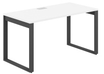 Стол офисный с лючком Allegro / 1200×800×750 / Профиль О-образный: 70×20 Антрацит / Столешница: Белый / AG.107.WH.L.72.AN Стол офисный с лючком Allegro / 1200×800×750 / Профиль О-образный: 70×20 Антрацит / Столешница: Белый / AG.107.WH.L.72.AN