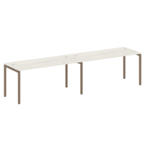Metal System Quattro Р. ст. на 2 раб. места на П-образном м/к 40БП.СМ-2.4 Акация/Антрацит металл 3200*720*750 Metal System Quattro Р. ст. на 2 раб. места на П-образном м/к 40БП.СМ-2.4 Акация/Антрацит металл 3200*720*750