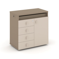 Estetica Набор №2. Тумба одиночная+топ ES.NB.1T-2 Латте/Тиквуд тёмный 750×410×750 Estetica Набор №2. Тумба одиночная+топ ES.NB.1T-2 Латте/Тиквуд тёмный 750×410×750