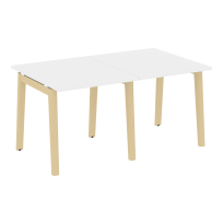 Onix Wood Стол переговорный (2 столешницы) OW.PRG-2.0 Белый бриллиант/Дуб светлый/Белый металл 1560*980*750 Onix Wood Стол переговорный (2 столешницы) OW.PRG-2.0 Белый бриллиант/Дуб светлый/Белый металл 1560*980*750