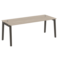 Onix Wood Direct Стол руководителя OW.SRR-6.8 Белый бриллиант/Дуб светлый/Белый металл 1980*800*750 Onix Wood Direct Стол руководителя OW.SRR-6.8 Белый бриллиант/Дуб светлый/Белый металл 1980*800*750