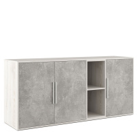 Шкаф низкий 3 створки, с нишей B-tone BTN36152042 вяз бетон темный