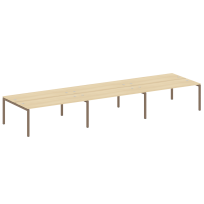 Metal System Quattro Р. ст. на 6 раб. места на П-образном м/к 50БП.СМ-6.5 Акация/Антрацит металл 5400*1475*750 Metal System Quattro Р. ст. на 6 раб. места на П-образном м/к 50БП.СМ-6.5 Акация/Антрацит металл 5400*1475*750