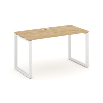 Стол офисный Style Project SN-6O.SP-002 / Дуб Табак – Металл Белый / 1180×600×750 Стол офисный Style Project SN-6O.SP-002 / Дуб Табак – Металл Белый / 1180×600×750