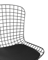 Стул обеденный Bertoia черный с черной подушкой Стул обеденный Bertoia черный с черной подушкой