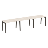 Onix Wood Рабочая станция OW.RS-3.2.7 Белый бриллиант/Дуб светлый/Белый металл 3540*720*750