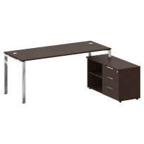 Metal System Direct Стол руководителя с тумбой правый БГ.СРТ-5.7 (R) Акация/Нерж. сталь 1900*1520*750 Metal System Direct Стол руководителя с тумбой правый БГ.СРТ-5.7 (R) Акация/Нерж. сталь 1900*1520*750