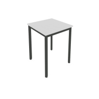 Slim Стол офисный на металлокаркасе С.СП-1.1 Белый/Антрацит металл 600×600×750